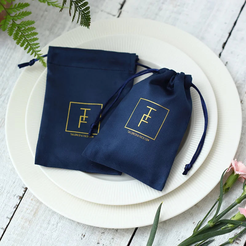 100 Personalized Logo Print Drawstring Bags Velvet Jewelry Packaging Pouches Chic Wedding Favor Bags Pink Flannel Cosmetic Bags
