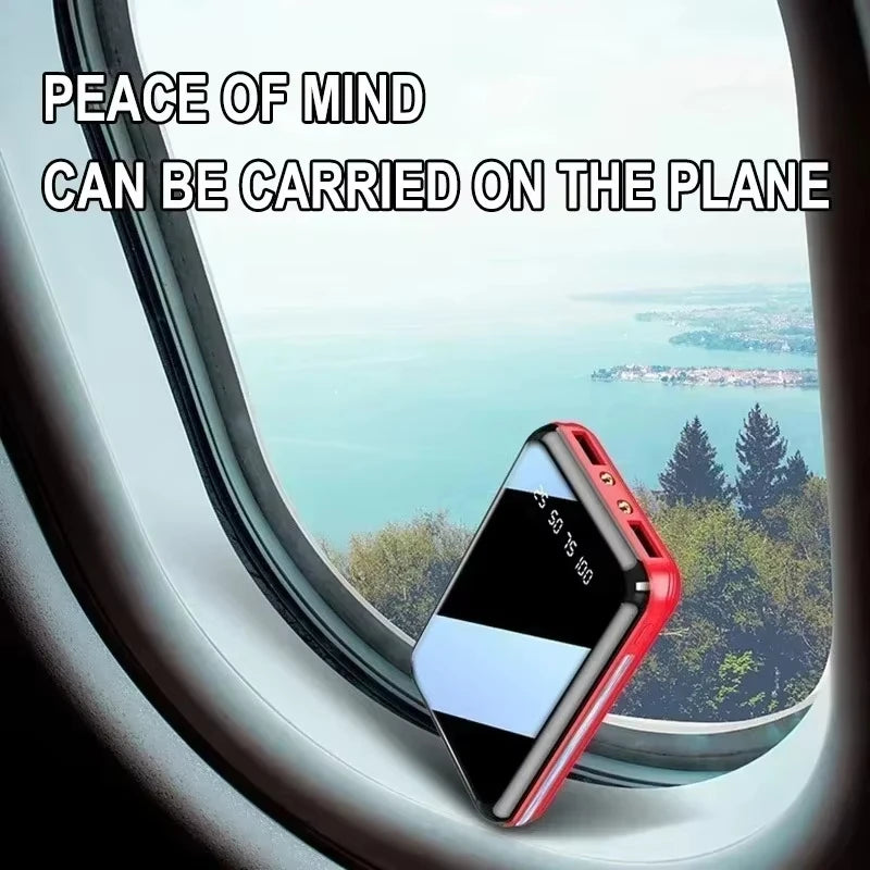 XIAOMI MIJIA 50000mAh Mini Power Bank Portable Charger Mirror Screen LED Digital For iPhone Huawei Samsung External Battery