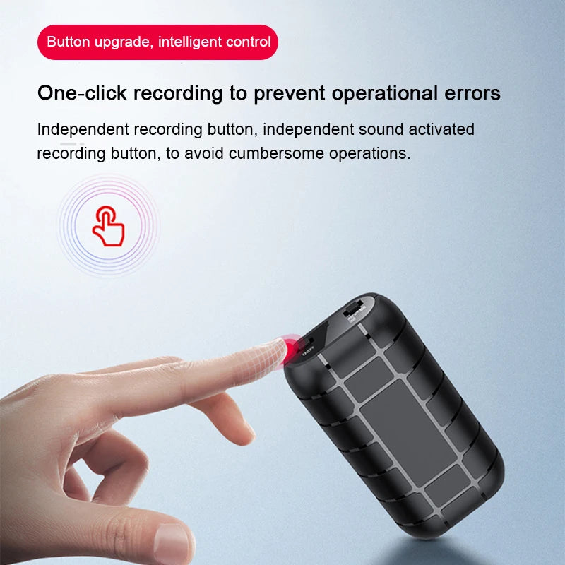 Mini Voice Activated Recorder 500 Hours Digital Recording Device Professional Sound Dictaphone Audio Micro Record Portable Small