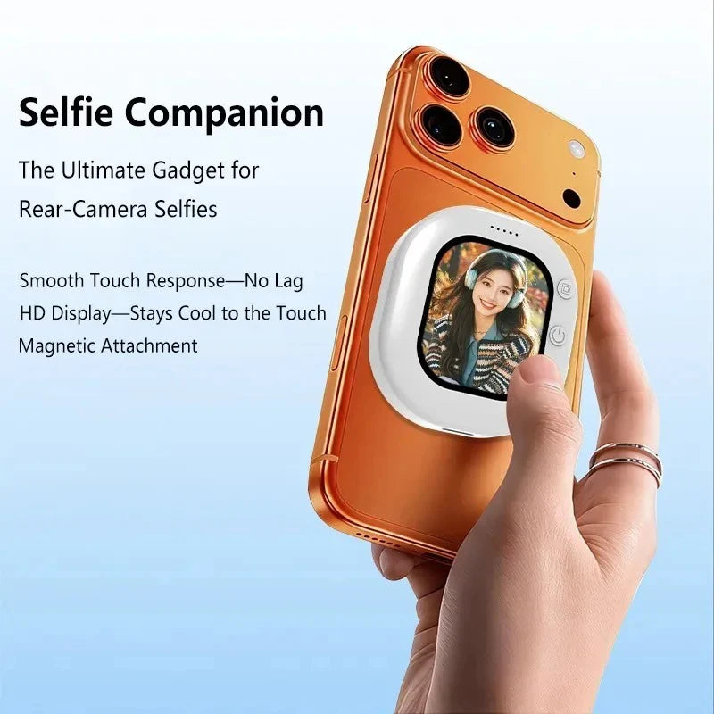 KEBIDU Wireless Monitor Rear Camera Screen Smartphone Selfie Magnetic Screen For Vlog Live Video Recording Outdoor Selfie tool