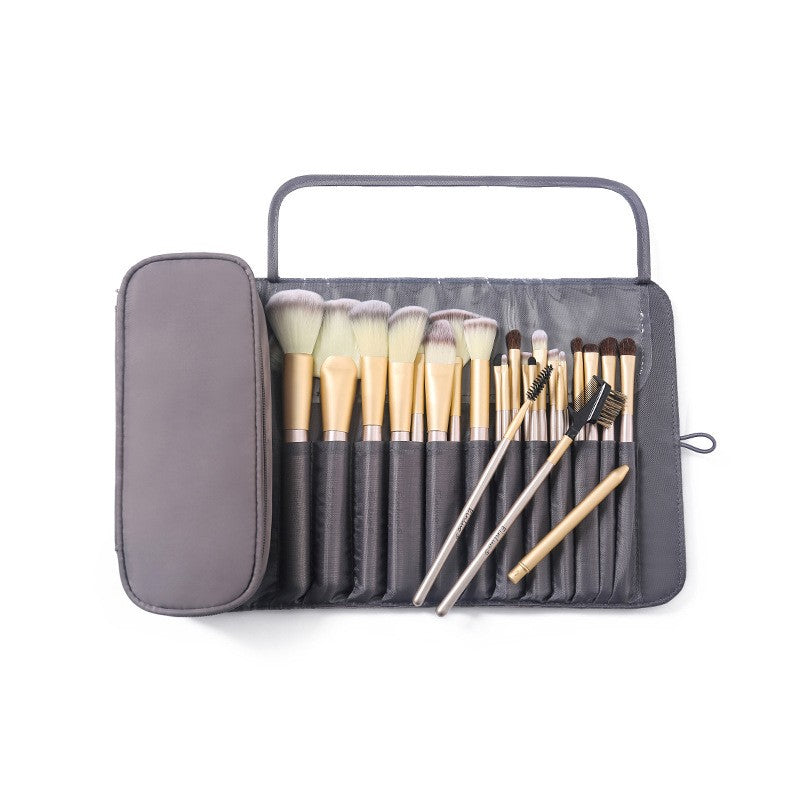 Large Capacity Makeup Brush Organizer Bag - Multi-Functional Korean Style Portable Cosmetic Pouch for Students